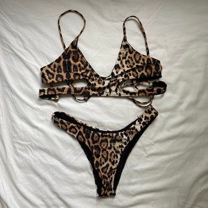 NWOT Cheetah Print Bikini Set